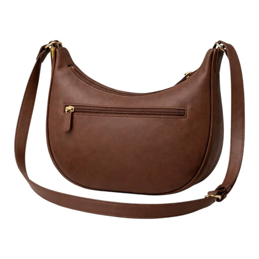 Elegant Brown Leather Shoulder Bag for Women Stylish Daily Use