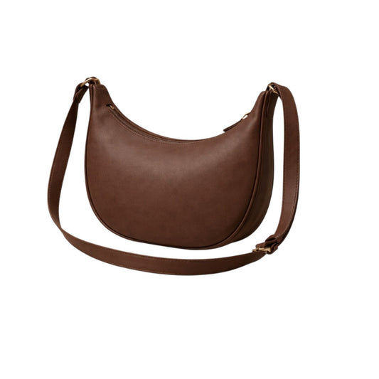 Elegant Brown Leather Shoulder Bag for Women Stylish Daily Use