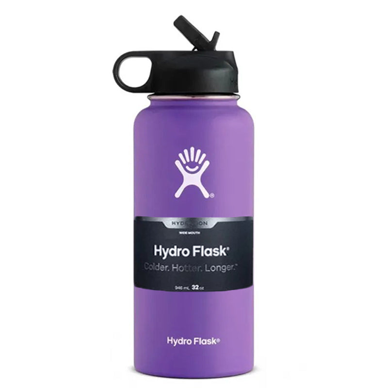 32/40 oz Hydro Flask Wide Mouth W/Straw Lid- 17 Exciting Colors