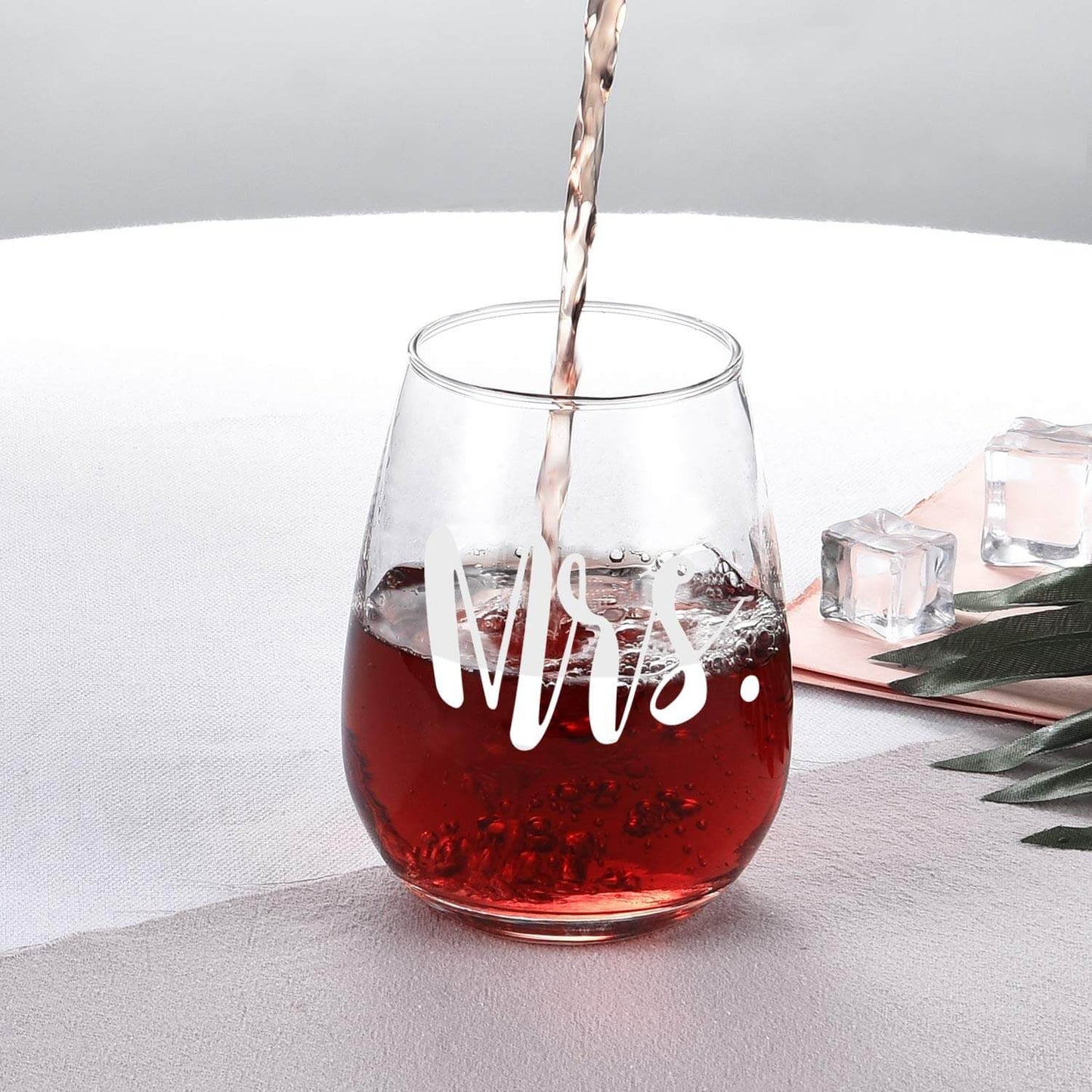 Mr&amp; Mrs Personalized Stemless Glasses